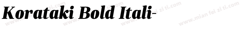 Korataki Bold Itali字体转换